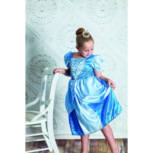  Storybook Wishes Girls Cinderella Blue Princess Sparkle Dress (Choose Size)