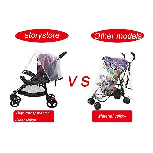  Storystore Stroller Waterproof Rain Cover +Baby Mosquito Net Universal with Ventilation Design for Travel Outdoor Protect Baby Friendly-Adjustable Use and Easy to Carry