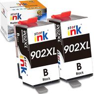 St@r ink Compatible ink Cartridge Replacement for HP 902XL 902 XL (Latest Chip) for OfficeJet 6978 6968 6958 6979 6962 6954 6960 6970 6975 Printer(Black) 2 Packs