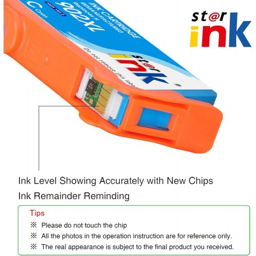  St@r ink Compatible ink Cartridge Replacement for HP 902XL 902 XL(Cyan, Magenta, Yellow) Work with OfficeJet Pro 6962 6978 6968 6970 6958 6960 6954 6950 Printer, 3 Packs