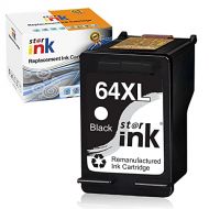 St@r Ink Remanufactured Ink Cartridge Replacement for HP 64 XL 64XL for Envy Photo 7155 7855 7858 6255 7800 7100 6200 7864 Tango X 7158 7164 6252 6258 7158 Printer(Black, 1-Pack)