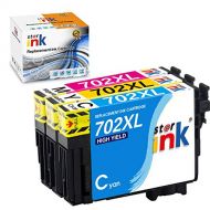 St@r ink Remanufactured ink Cartridge Replacement for Epson 702 XL 702XL Color Work with Workforce Pro WF-3720 WF-3730 WF-3733 Printer(Cyan Magenta Yellow, 3 Packs)