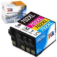 st@r ink Remanufactured ink Cartridge Replacement for Epson 702XL 702 XL(New Updated) for WF-3720 WF-3730 WF-3733 Printer(Black Cyan Magenta Yellow, 4 Packs)