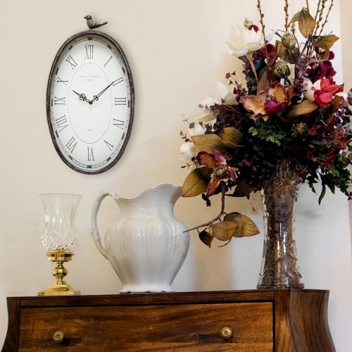  Stratton Home Decor Antique Oval Clock