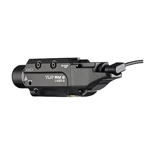  Streamlight 69453 TLR RM 2 Laser-G 1000-Lumen Low-Profile Raile Mounted Tactical Lighting System with Remote Pressure Switch, Key Kit, Mounting Clilps, and Two (2) CR123A Batteries, Black