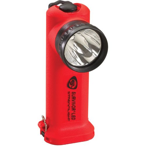  Streamlight Survivor Right-Angle Alkaline LED Flashlight with Four AA Battery Pack (Orange,?Clamshell Packaging)