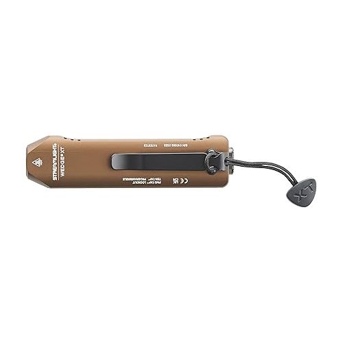  Streamlight 88813 Wedge XT 500-Lumen Slim Everyday Carry Flashlight, includes USB-Cord, Pocket Lanyard, Coyote