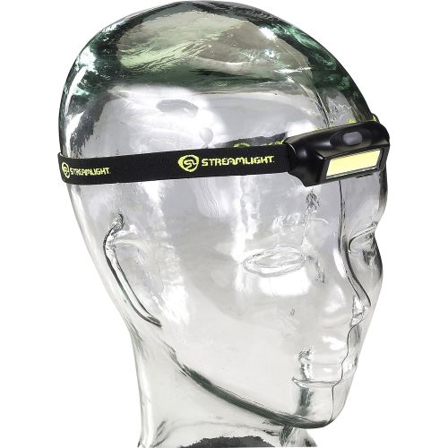  Streamlight 61702 Bandit 180-Lumen Rechargeable LED Headlamp With USB Cord, Hat Clip & Elastic Headlamp, White LED, Black