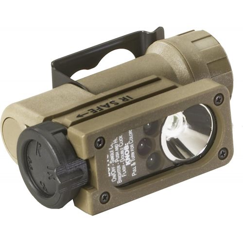  Streamlight 14122 Sidewinder Compact Aviation Flashlight with C4 LEDs, CR123A Lithium Battery, Coyote - 55 Lumens