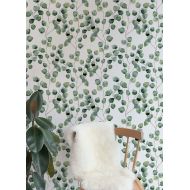 /StreetWorkshop Removable Wallpaper Cactus Wallpaper Eucalyptus Peel and Stick Fabric Wallpaper Temporary Wallpaper Custom Design Wall Mural Wallpaper -A126