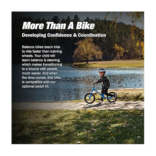  Strider 14x - Balance Bike for Kids 3 to 7 Years - Includes Custom Grips, Padded Seat, Performance Footrest & All-Purpose Tires - Easy Assembly & Adjustments