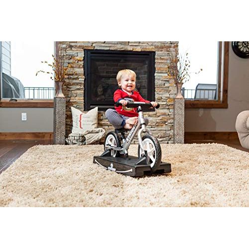  Strider - 12 Pro Baby Bundle with Balance Bike and Rocking Base, Ages 6 Months to 5 Years, Silver