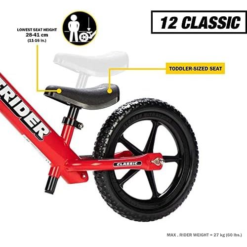  Strider - 12 Classic Balance Bike, Ages 18 Months to 3 Years