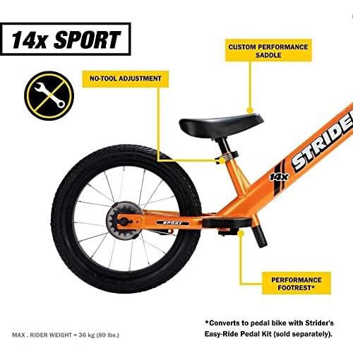  Strider - 14x Sport Balance Bike - Pedal Conversion Kit Sold Separately