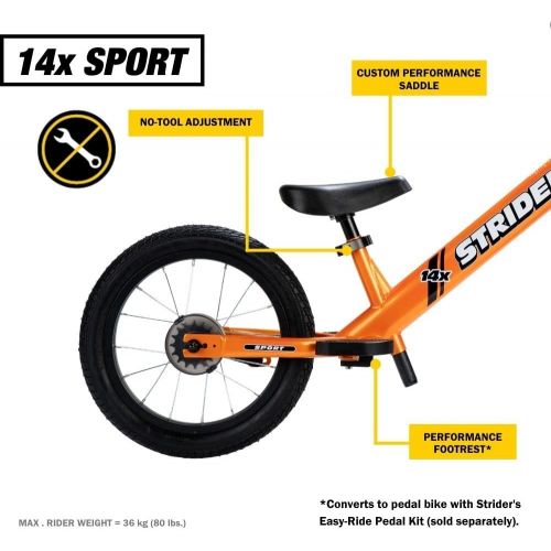  Strider - 14x Sport Balance Bike - Pedal Conversion Kit Sold Separately