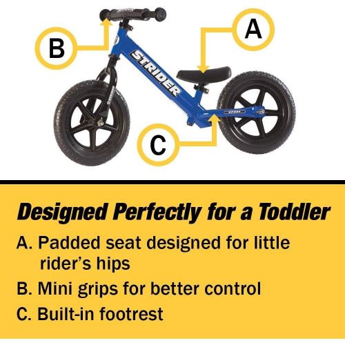  Strider - 12 Sport Balance Bike, Ages 18 Months to 5 Years