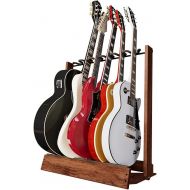 String Swing Guitar Stand, Multi Guitar Rack for Acoustic, Electric, Bass Guitars, Hand Welded Steel & Black Walnut Hardwood, Padded Guitar Holders, Guitar Stands Floor - USA Made