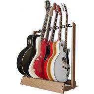 String Swing Guitar Stand, Multi Guitar Rack for Acoustic, Electric, Bass Guitars, Hand Welded Steel & Oak Hardwood, Padded Guitar Holders, Guitar Stands Floor - USA Made