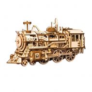 Strnek 3D Locomotive Wood Puzzle Model Building Set, DIY Assembling Craft Kits Train Mechanical Educational Construction Kit Wood Puzzle Model Kit