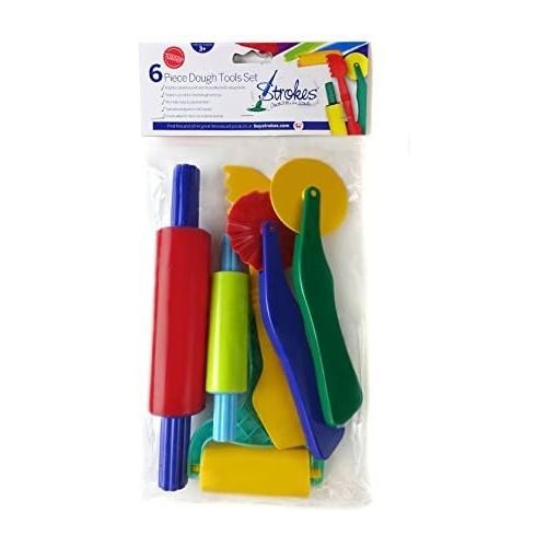  [아마존베스트]Strokes Art Clay and Dough Tools Six Piece Set - Ages 3 & Up