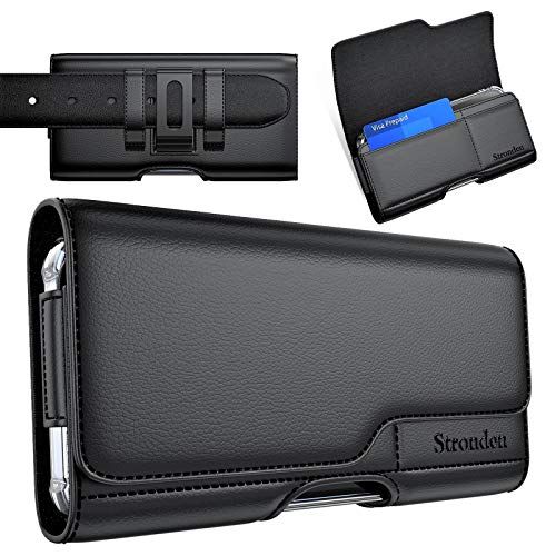  [아마존베스트]Stronden Holster for iPhone 12, 12 Pro, 11, XR Holster - Leather Belt Case with Belt Clip/Loop [Magnetic Closure] Premium Pouch w/Built in ID Card Holder (Fits Otterbox Aneu/Symmet