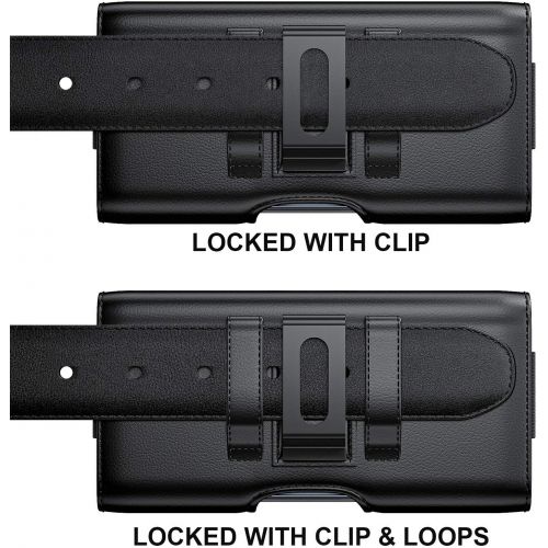  [아마존베스트]Stronden Holster for iPhone 12, 12 Pro, 11, XR Holster - Leather Belt Case with Belt Clip/Loop [Magnetic Closure] Premium Pouch w/Built in ID Card Holder (Fits Otterbox Aneu/Symmet
