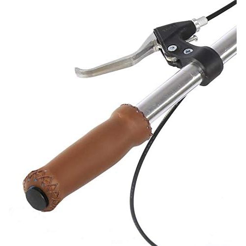  [아마존베스트]stronerliou 1 Pair Three Colours Retro Faux Leather Bicycle Handlebar Grips Bicycle Handle Cover Grips