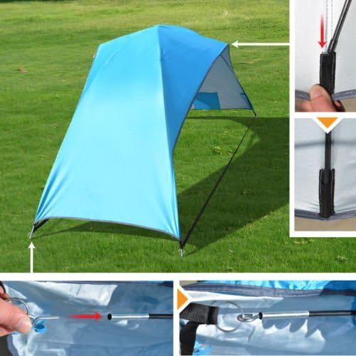  Strong Camel Portable Beach Tent Sun Shade Large Size Shelter Outdoor Hiking Camping Napping