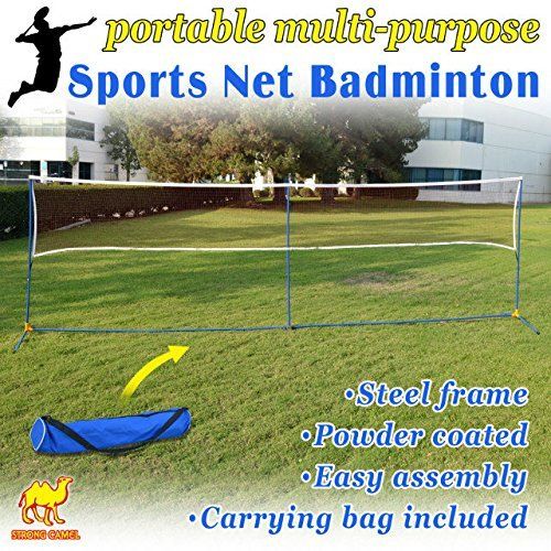  Strong Camel Volleyball Badminton Tennis Net Portable Training Beach with carrying bag STAND (Size L16.8 x W3.3 x H5)