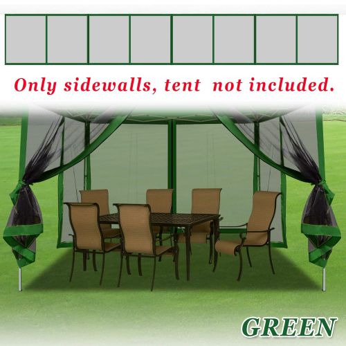 Strong Camel Canopies Sidewalls 10 L X 6.4 W Size Mesh Wall for Tent Outdoor Pop Up Canopy Screen Room, Pack of 4 (Walls Only) (Ecru)