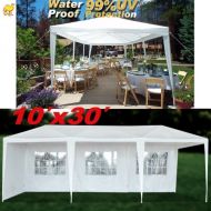 Strong Camel STRONG CAMEL Wedding Party Tent 10x30 White Gazebo Canopy BBQ Easy Set Pavilion Cater Events