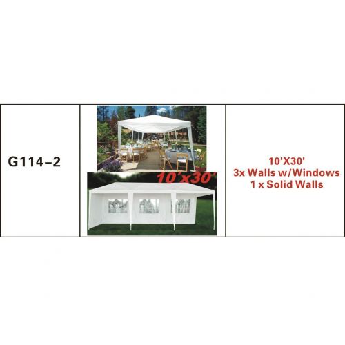  Strong Camel STRONG CAMEL Wedding Party Tent 10x30 White Gazebo Canopy BBQ Easy Set Pavilion Cater Events