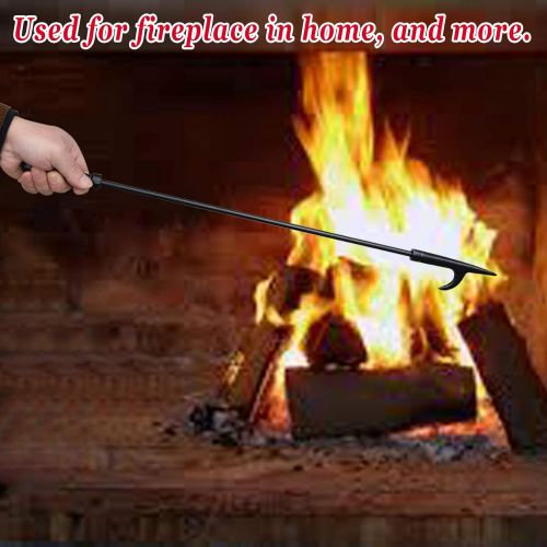  Strong Camel Fireplace Poker Campfire Tools Extra Long 26.5-inch (Black)