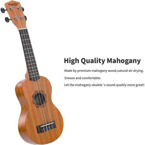  Strong Wind Ukulele Mahogany Ukuleles for Beginner Ukulele Pack Concert Ukulele Starter Kid Guitar 23 Inch Uke for Kids Student and Adult with Gig Bag