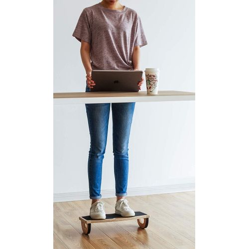  [아마존핫딜][아마존 핫딜] StrongTek Foot Rest Under Desk, Rocking Step Stool, Rocker Balance Board, Natural Wood, Non Slip, Ergonomic Pressure Relief for Proper Posture Support, Home, Office and PC Use (350