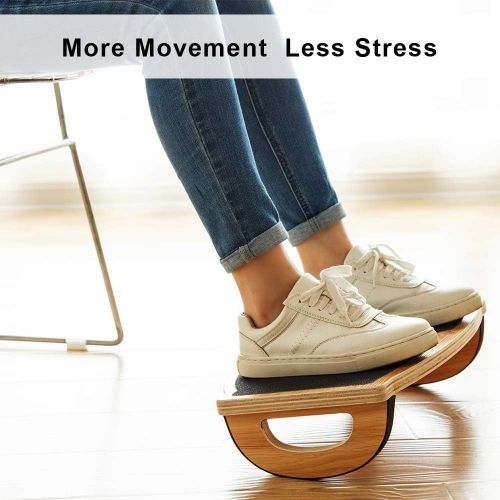  [아마존핫딜][아마존 핫딜] StrongTek Foot Rest Under Desk, Rocking Step Stool, Rocker Balance Board, Natural Wood, Non Slip, Ergonomic Pressure Relief for Proper Posture Support, Home, Office and PC Use (350