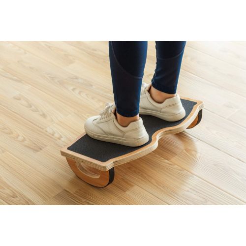  [아마존핫딜][아마존 핫딜] StrongTek Foot Rest Under Desk, Rocking Step Stool, Rocker Balance Board, Natural Wood, Non Slip, Ergonomic Pressure Relief for Proper Posture Support, Home, Office and PC Use (350