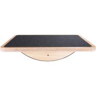 [아마존핫딜][아마존 핫딜] StrongTek Professional Wooden Balance Board, Rocker Board, 17.5 Inch Wood Standing Desk Accessory, Balancing Board for Under Desk, Anti Slip Roller, Core Strength, Stability, Office Wobble B