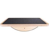 StrongTek Professional Wooden Balance Board, Rocker Board, 17.5 Inch Wood Standing Desk Accessory, Balancing Board for Under Desk, Anti Slip Roller, Core Strength, Stability, Offic