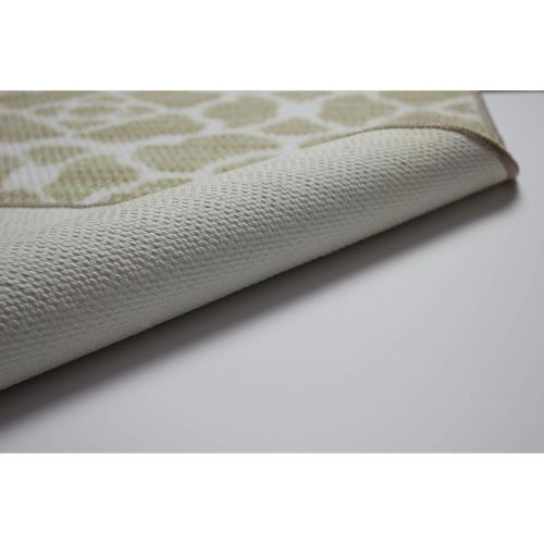  Structures Kohl Textured Printed Accent Rug, Beige/White 18 x 30