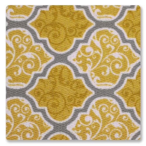  Structures Kiana Textured Printed Accent Rug, Gold/Grey 20 x 60