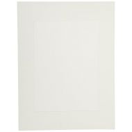 Stu-Art Budget Ready Mats with Back, 9 x 12 Inch Window, White, Pack of 25