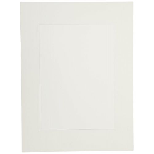  Stu-Art Budget Ready Mats with Back, 9 x 12 Inch Window, White, Pack of 25