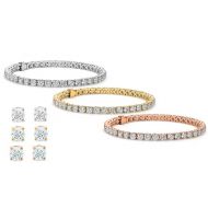 Stud Earrings and Tennis Bracelet Set Made with Swarovski Crystals by Elements of Love