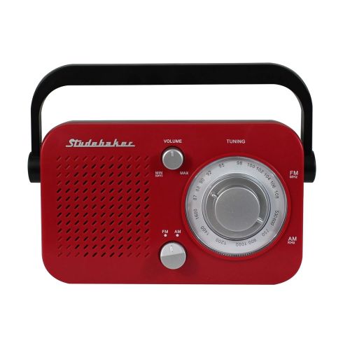  [아마존베스트]Studebaker SB2001 Portable AM/FM Radio (Red)