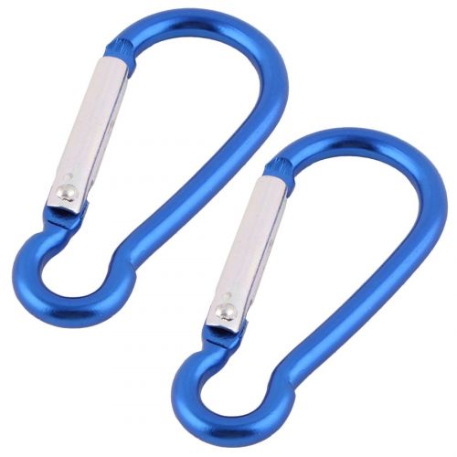  Student Outdoor Aluminium Alloy Gourd Shaped Bag Carabiner Snap Hook Blue 2 Pcs by Unique Bargains