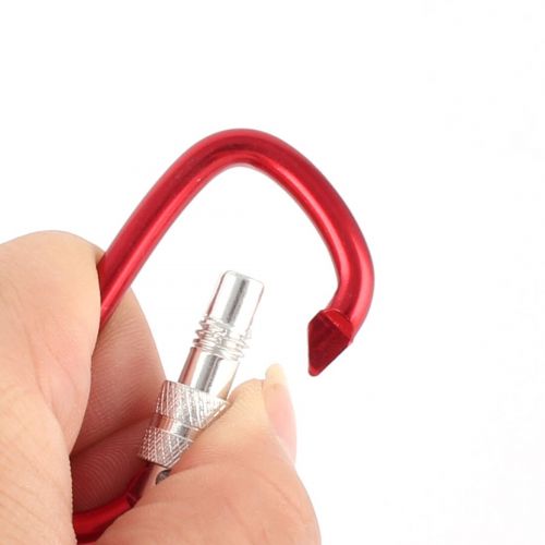  Student Spring Outing Aluminium Alloy D Ring Shaped Bag Carabiner Hook Red 2 Pcs by Unique Bargains