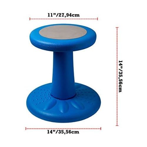  [아마존핫딜][아마존 핫딜] Comfify Active Kids Chair - Wobble Chair Pre-School - Elementary School - Age Range 3-7y - Grades K-1-2 - 14 High - Flexible Seating Classroom - Helps ADD/ADHD - Corrects Posture - Blue