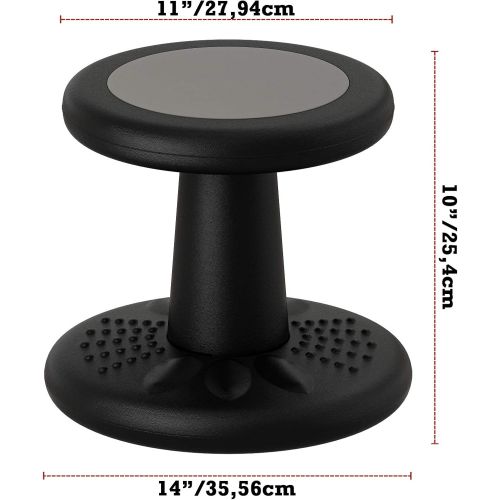  [아마존베스트]Comfify Active Kids Chair by Studico  Wobble Chair Toddlers (Kindergarten) - Age Range 2-3 - Flexible Seating Classroom - 10 Tall - Helps ADD/ADHD - Corrects Posture - Black