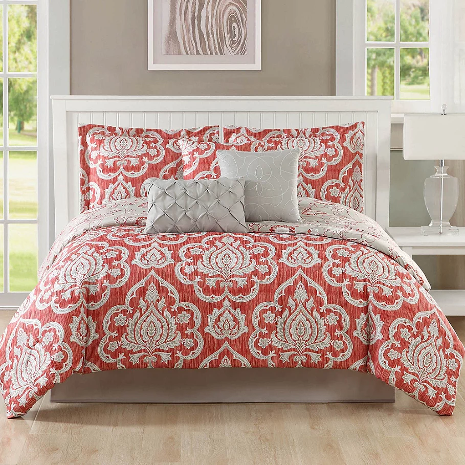  Studio 17 Dorian Reversible Comforter Set in CoralTaupe